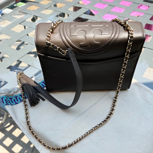 Tory Burch Crossbody Bag in Brown, Cream, and Green - Picture 6 of 8